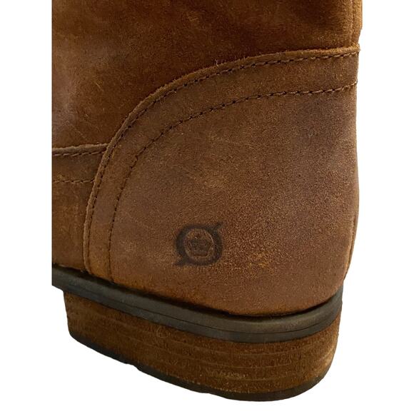 Born Britton Over the Knee Leather Suede Boots Rust Distressed Size 8M - Picture 4 of 11